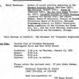 Announcements, 1972-01-13. ...
