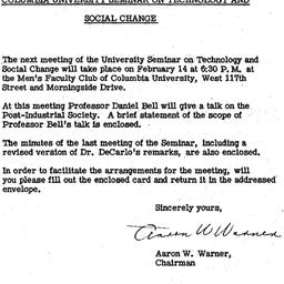 Announcements, 1963-01-30. ...