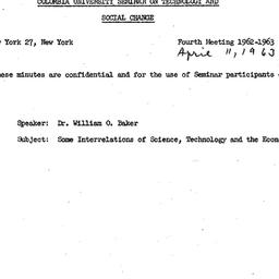 Minutes, 1963-04-11. Techno...