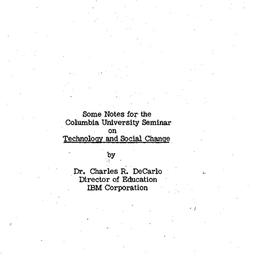 Speaker's paper, 1963-0...
