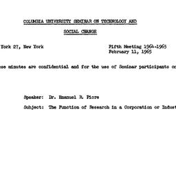 Minutes, 1965-02-11. Techno...