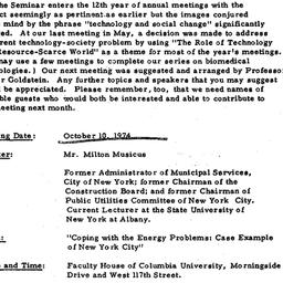 Announcements, 1974-09-27. ...
