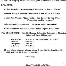 Announcements, 1975-03-13. ...