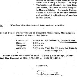 Announcements, 1973-01-11. ...
