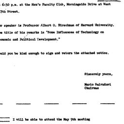 Announcements, 1968-05-09. ...