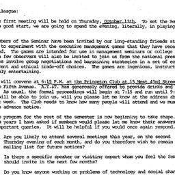 Announcements, 1977-10-13. ...