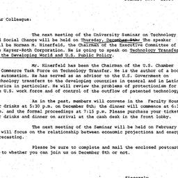Announcements, 1977-12-08. ...