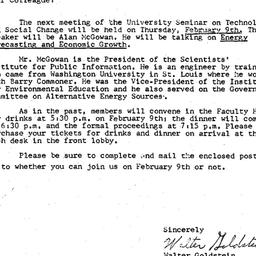 Announcements, 1978-02-09. ...