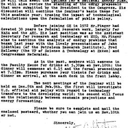 Announcements, 1977-11-10. ...