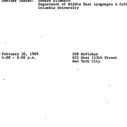 Announcements, 1968-02-10. ...