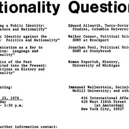Announcements, 1974-04-25. ...