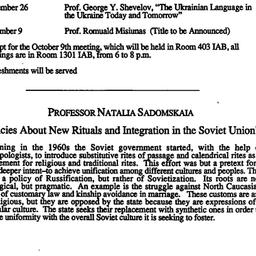 Schedules, Soviet Nationali...