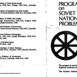 Handouts, Soviet Nationalit...