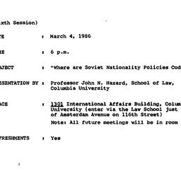 Announcements, 1988-02-22. ...