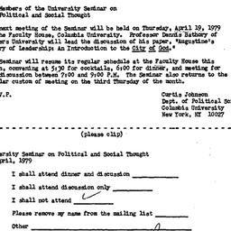 Announcements, 1979-04-02. ...