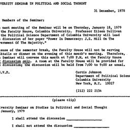 Announcements, 1978-12-31. ...