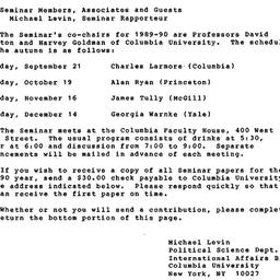 Announcements, 1990-08-08. ...