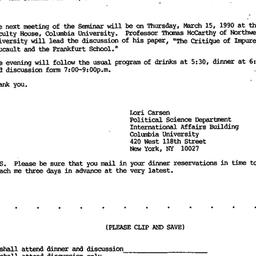 Announcements, 1990-02-05. ...