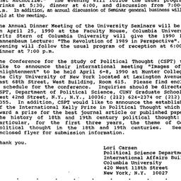 Announcements, 1990-03-13. ...