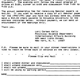 Announcements, 1990-10-31. ...
