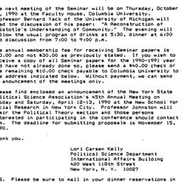 Announcements, 1990-10-04. ...