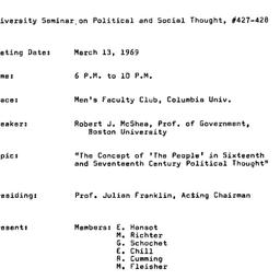 Minutes, 1969-03-13. Studie...