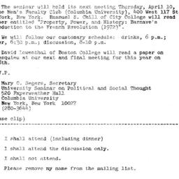 Announcements, 1969-04-02. ...