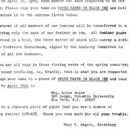 Announcements, 1969-04-10. ...