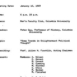 Minutes, 1969-01-16. Studie...