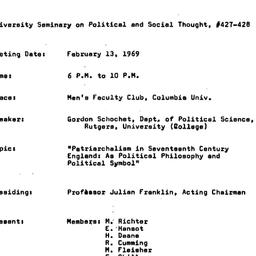 Minutes, 1969-02-13. Studie...