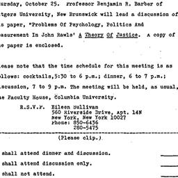Announcements, 1973-10-19. ...