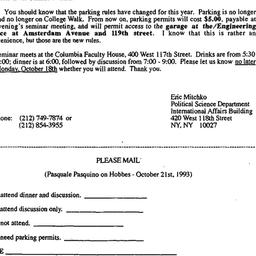 Announcements, 1993-09-23. ...