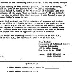 Announcements, 1981-09-24. ...