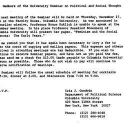 Announcements, 1981-12-17. ...
