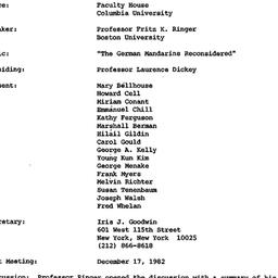 Minutes, 1981-11-19. Studie...