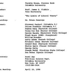 Minutes, 1984-03-15. Studie...