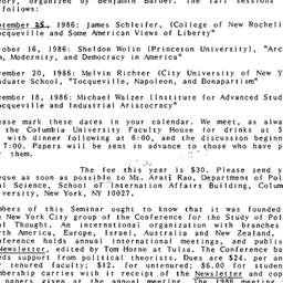 Announcements, 1986-09-05. ...