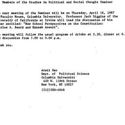 Announcements, 1987-04-02. ...