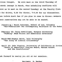 Announcements, 1986-12-03. ...