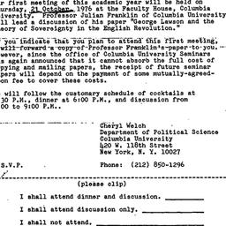 Announcements, 1976-09-27. ...