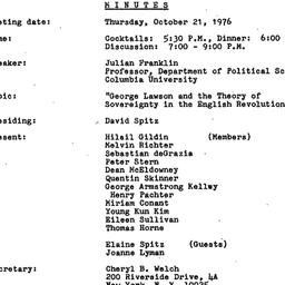 Minutes, 1976-10-21. Studie...