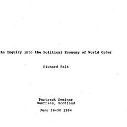 Speaker's paper, 1995-0...