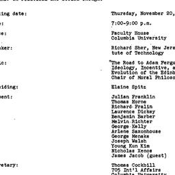 Minutes, 1980-11-20. Studie...