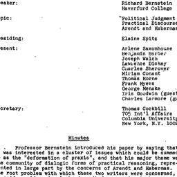 Minutes, 1981-05-22. Studie...
