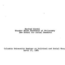 Speaker's paper, 1981-0...
