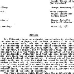 Minutes, 1981-02-19. Studie...