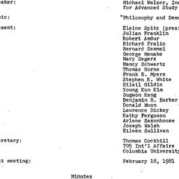 Minutes, 1981-01-15. Studie...