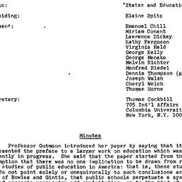 Minutes, 1981-03-19. Studie...