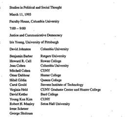 Minutes, 1993-03-11. Studie...