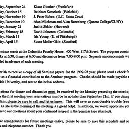 Announcements, 1992-09-10. ...